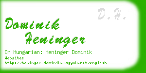 dominik heninger business card